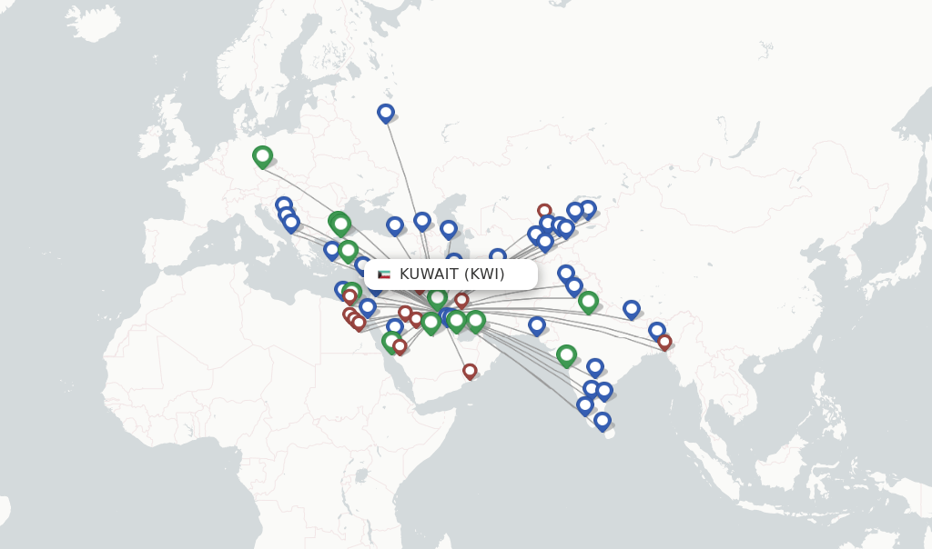 Jazeera Airways flights from Kuwait, KWI