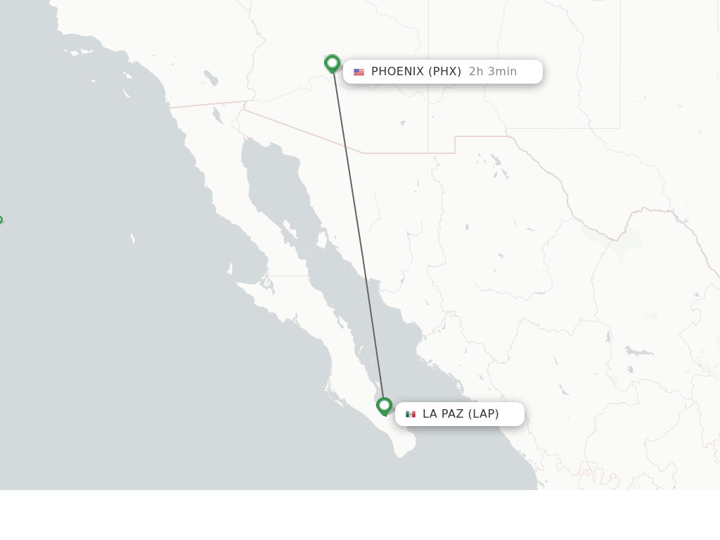 Direct (nonstop) flights from La Paz to Phoenix schedules