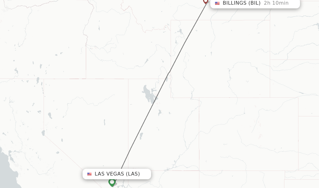 Direct (nonstop) flights from Las Vegas to Billings schedules