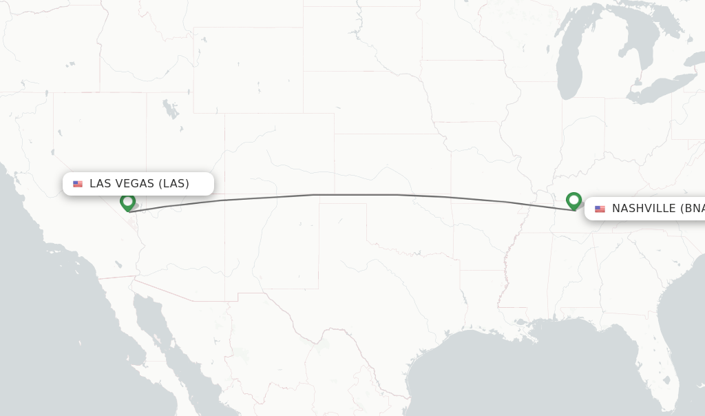 Direct (nonstop) flights from Las Vegas to Nashville schedules