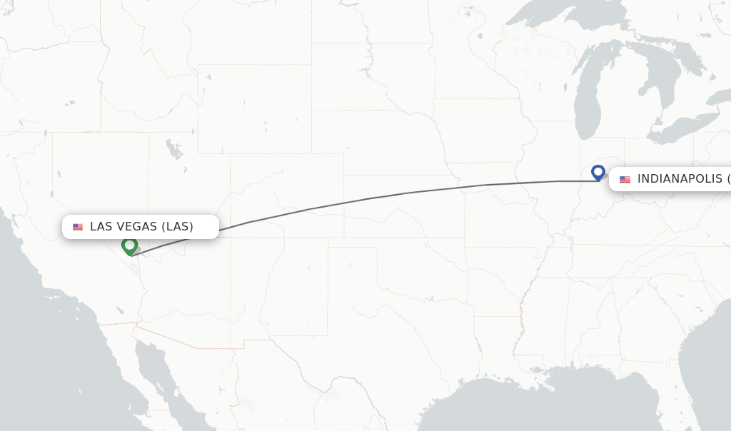 Direct (nonstop) flights from Las Vegas to Indianapolis schedules