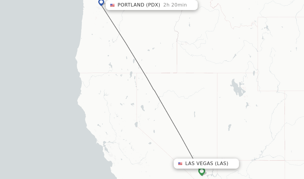 Direct (nonstop) flights from Las Vegas to Portland schedules