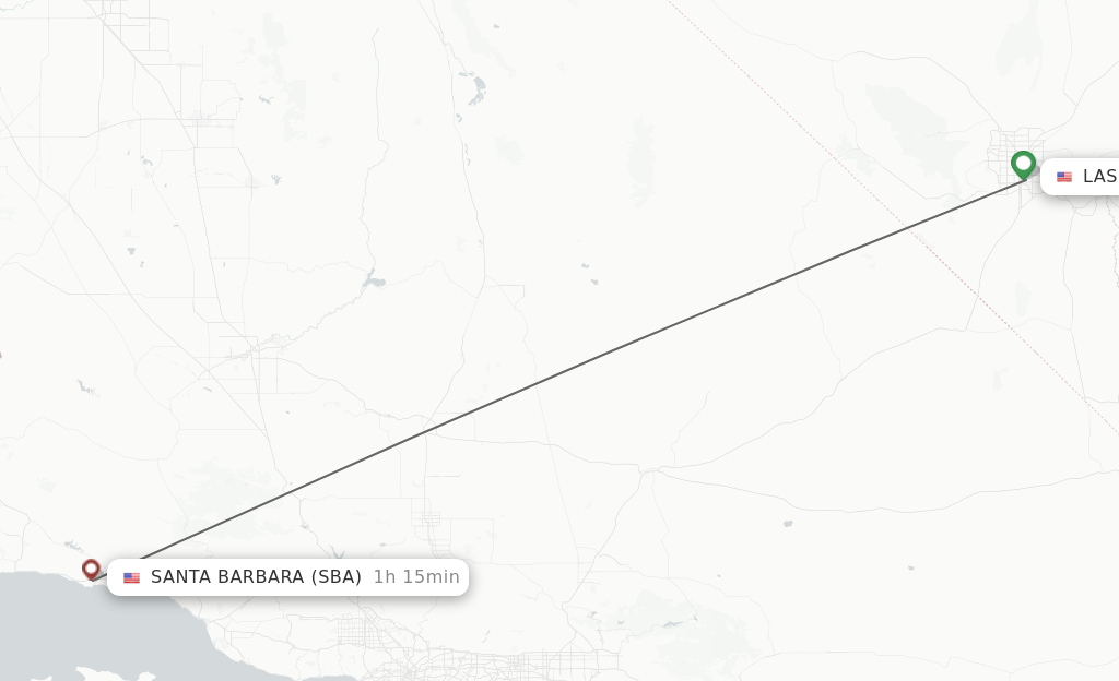 Direct (nonstop) flights from Las Vegas to Santa Barbara schedules