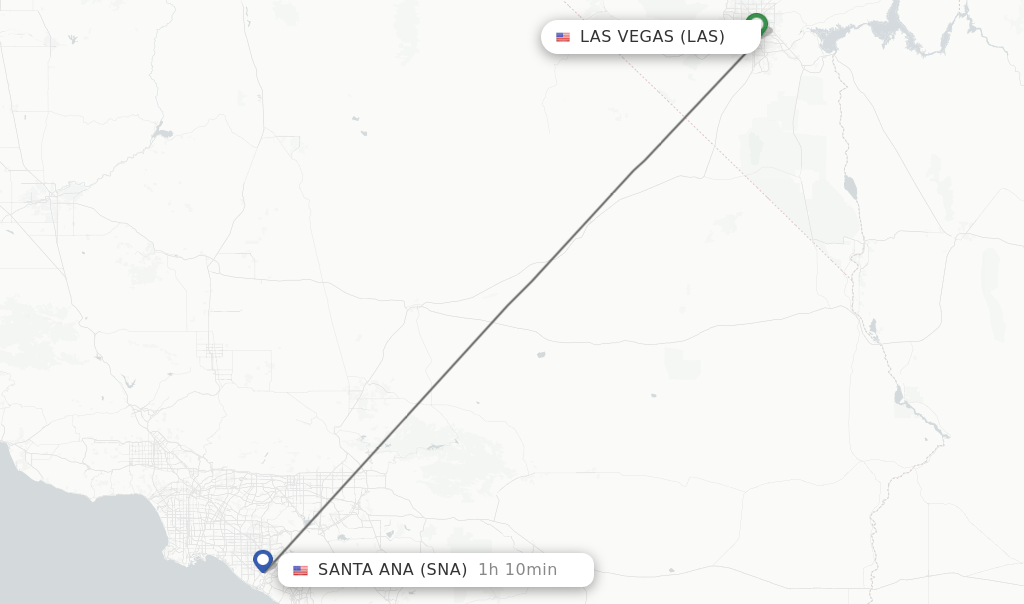 Direct (nonstop) flights from Las Vegas to Santa Ana schedules