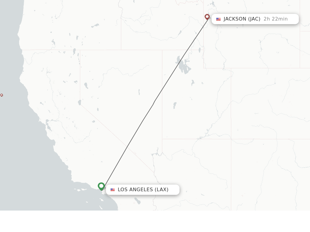 Direct (nonstop) flights from Los Angeles to Jackson schedules