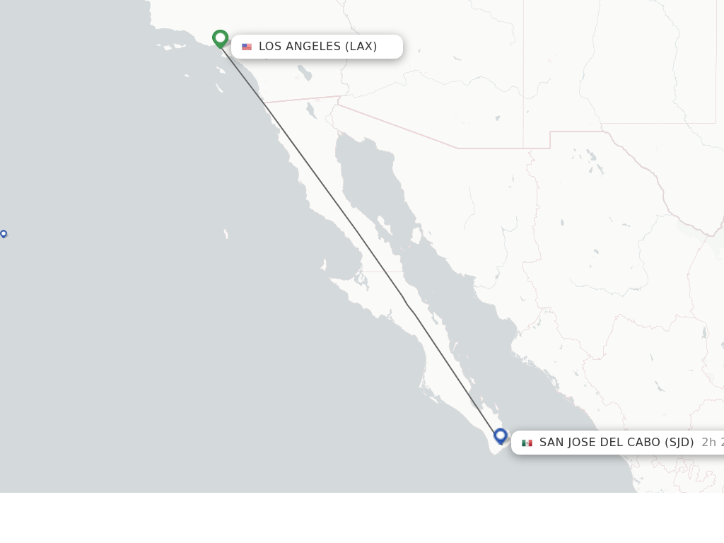 Direct (nonstop) flights from Los Angeles to San Jose Cabo schedules