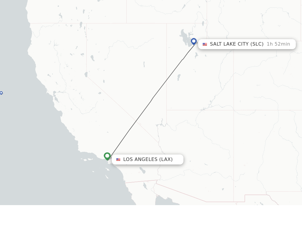 Direct (nonstop) flights from Los Angeles to Salt Lake City