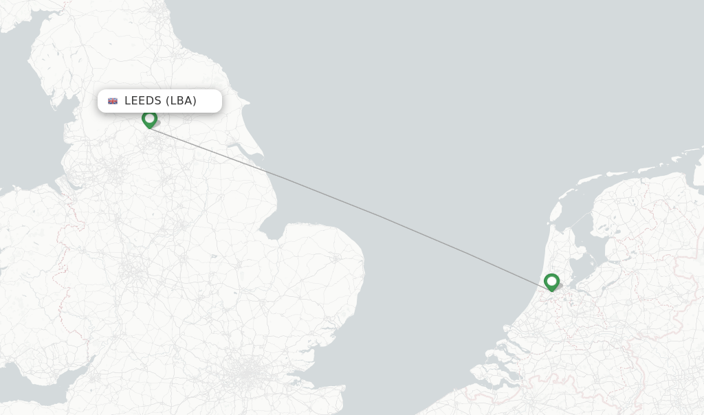 KLM flights from Leeds, LBA
