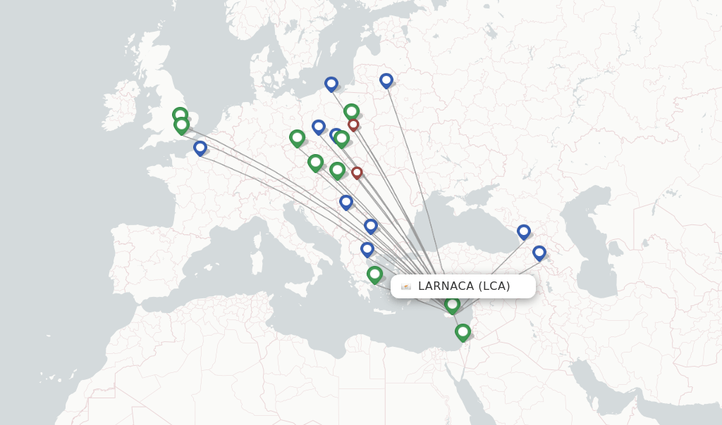 Wizz Air flights from Larnaca, LCA