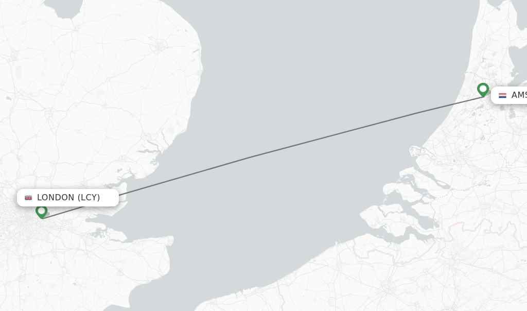 Direct (nonstop) flights from London to Amsterdam schedules
