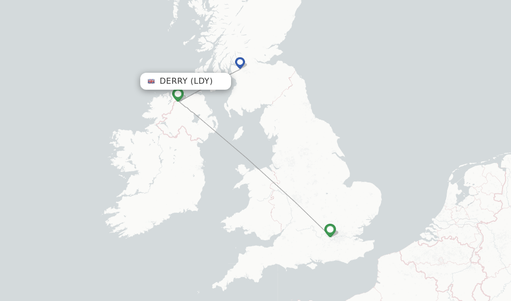 Loganair flights from Derry, LDY