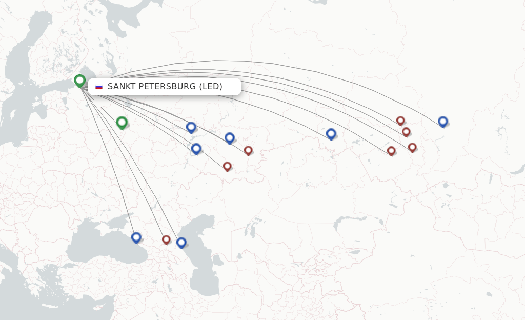 Nordwind Airlines flights from Saint Petersburg, LED