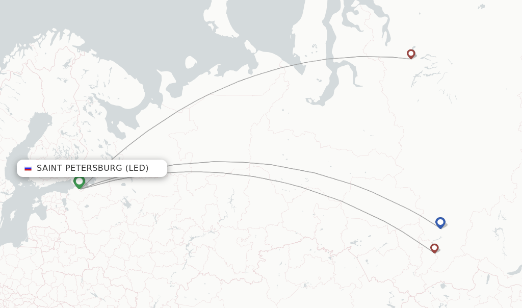NordStar Airlines flights from Saint Petersburg, LED