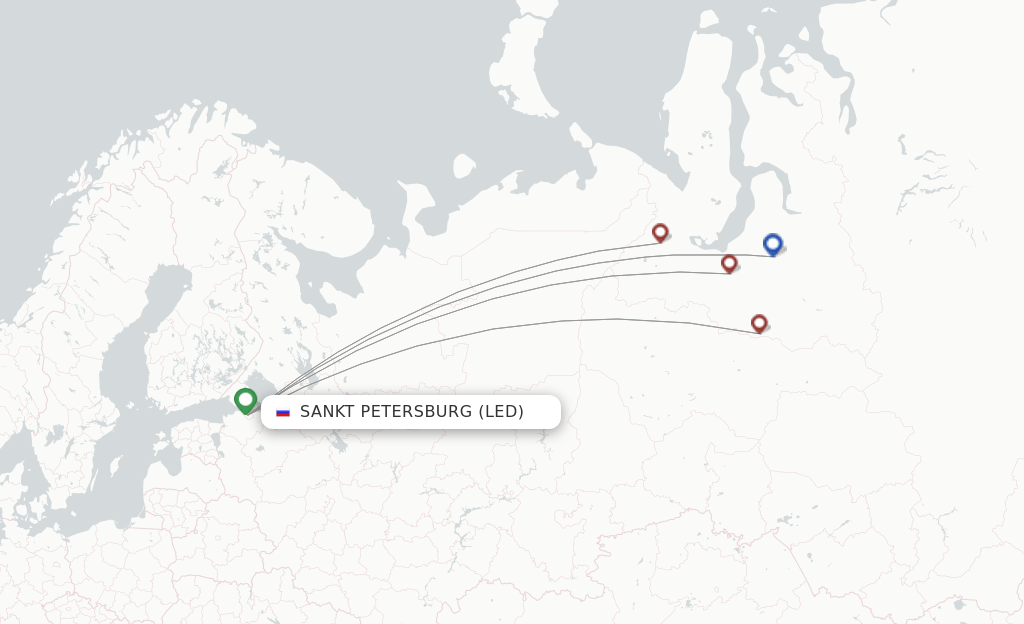Yamal Airlines flights from Saint Petersburg, LED