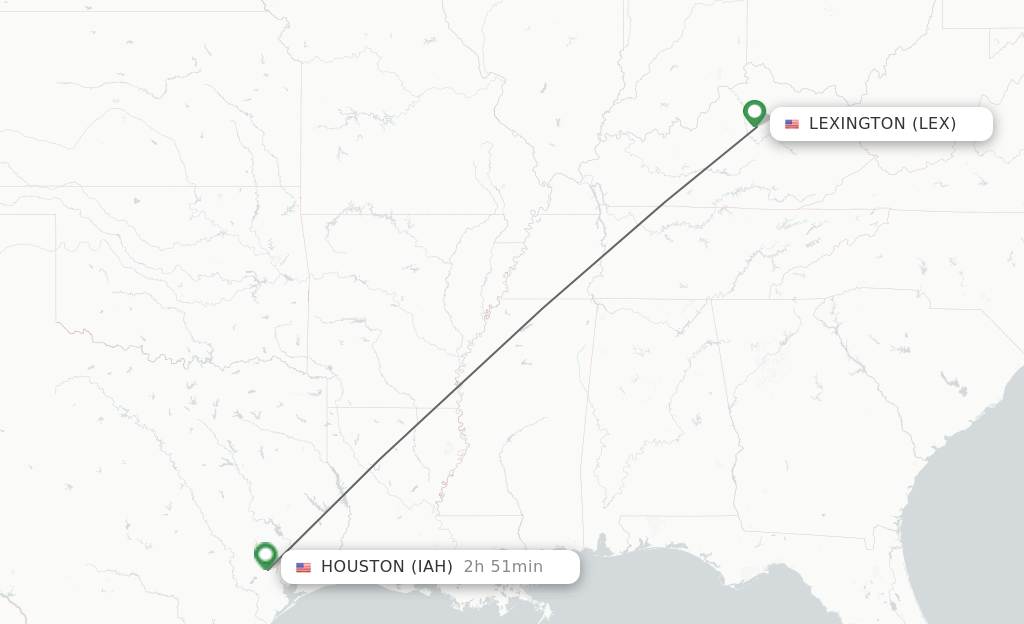 Direct (nonstop) flights from Lexington to Houston schedules