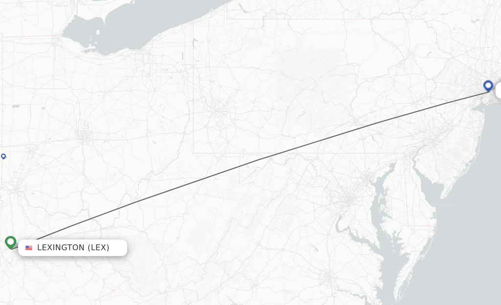 Direct (nonstop) flights from Lexington to New York schedules