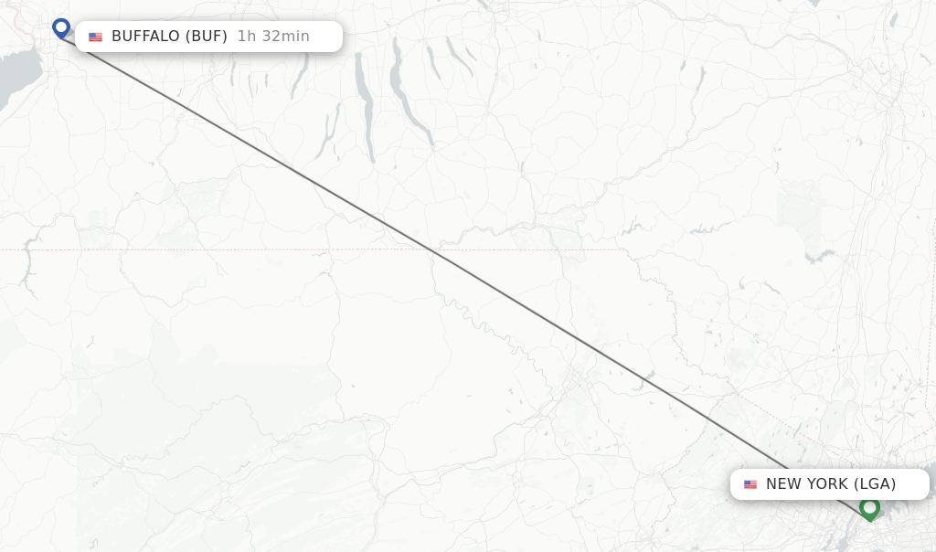 Direct (nonstop) flights from New York to Buffalo schedules