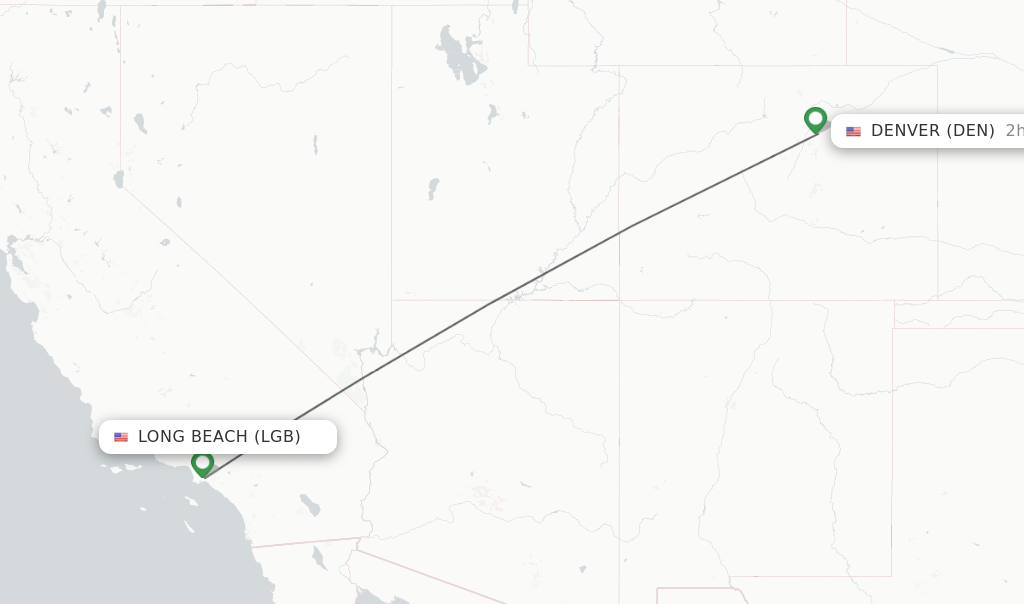 Direct (nonstop) flights from Long Beach to Denver schedules
