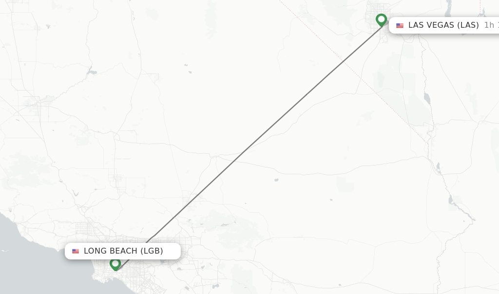 Direct (nonstop) flights from Long Beach to Las Vegas schedules