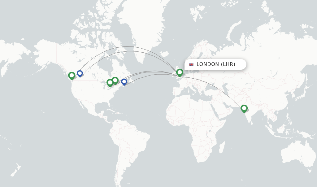Air Canada flights from London, LHR