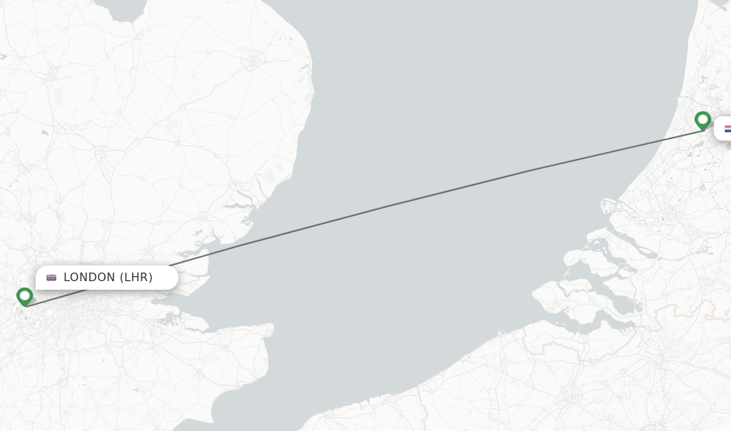 Direct (nonstop) flights from London to Amsterdam schedules