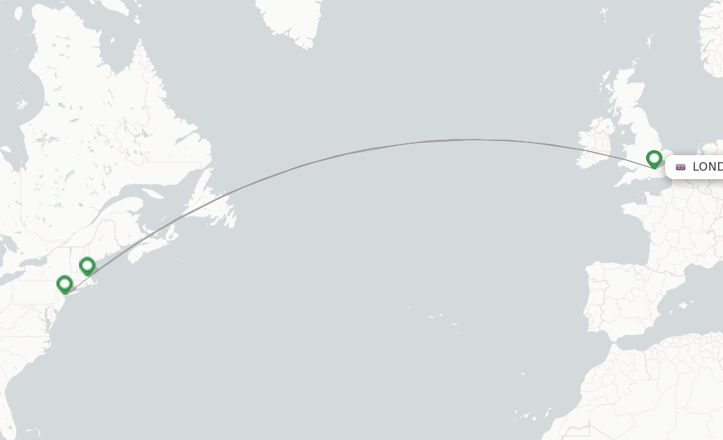 JetBlue flights from London, LHR