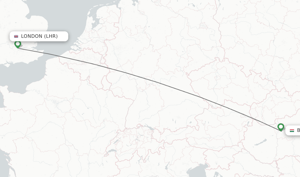 Direct (nonstop) flights from London to Budapest schedules