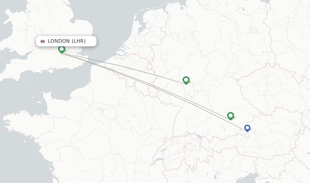 Lufthansa flights from London, LHR