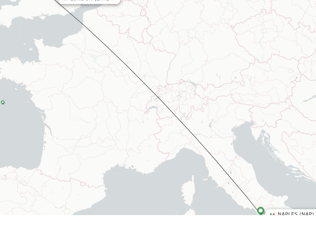 Direct (nonstop) flights from London to Naples schedules