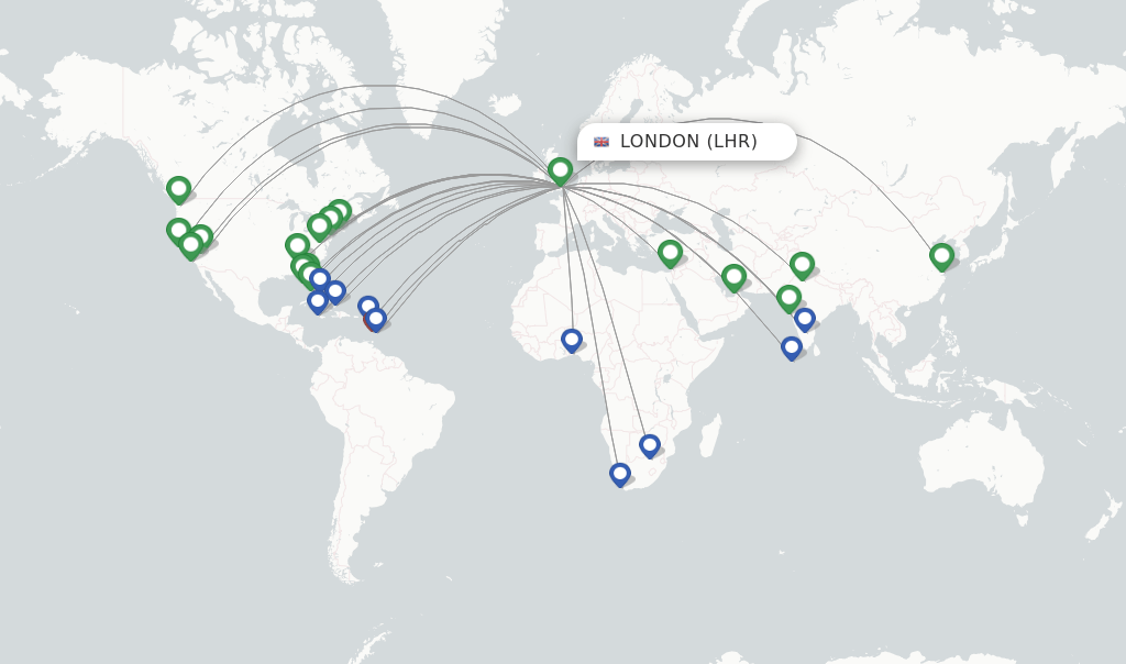 Virgin Atlantic flights from London, LHR