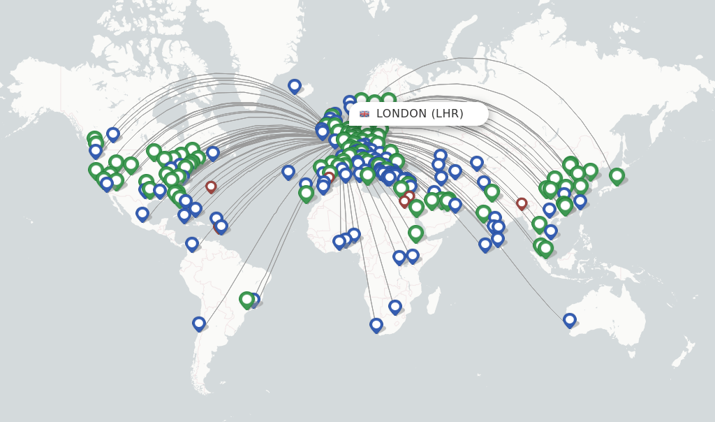 Direct (nonstop) flights from London to Tokyo schedules