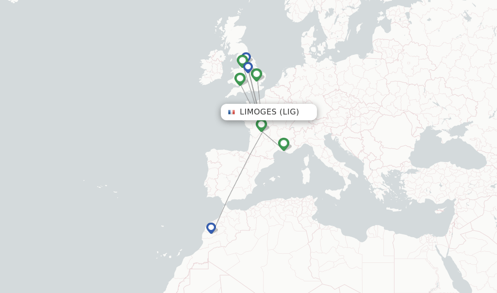 Ryanair flights from Limoges, LIG