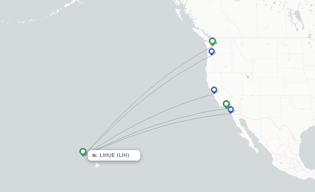 Alaska Airlines flights from Kauai Island, LIH