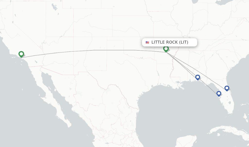 Allegiant Air flights from Little Rock, LIT