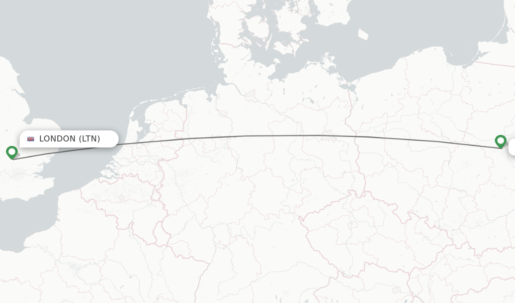 Direct (nonstop) flights from London to Warsaw schedules