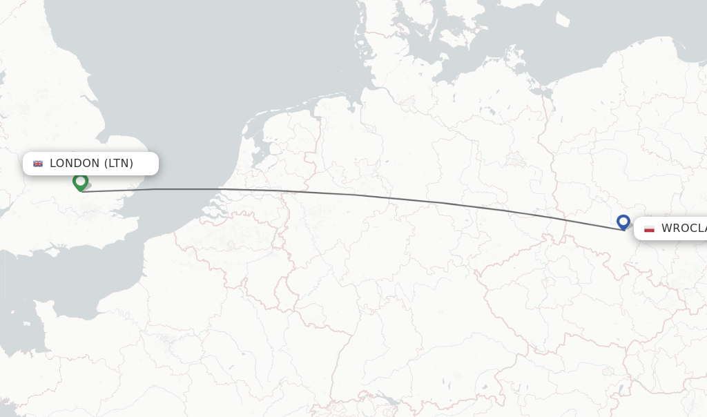 Direct (nonstop) flights from London to Wroclaw schedules