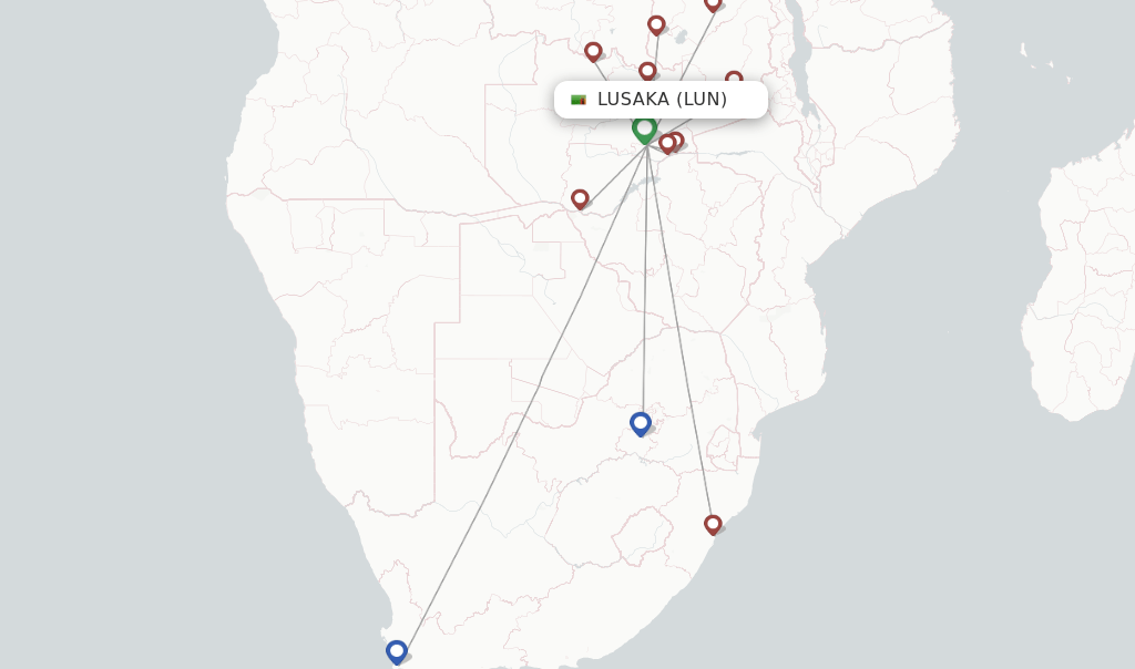 Proflight Zambia flights from Lusaka, LUN