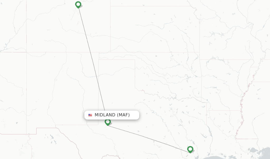 United flights from Midland, MAF
