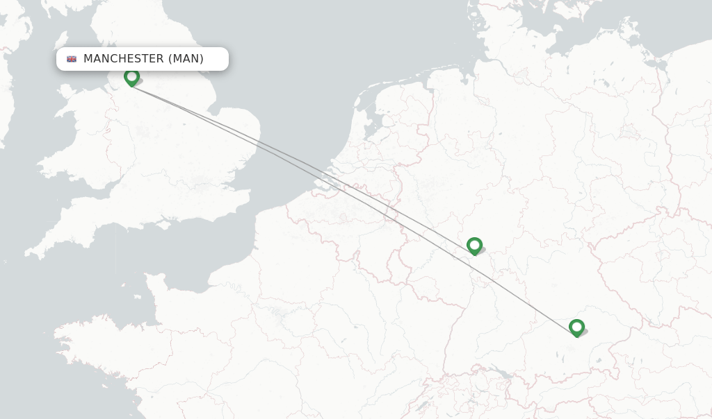 Lufthansa flights from Manchester, MAN