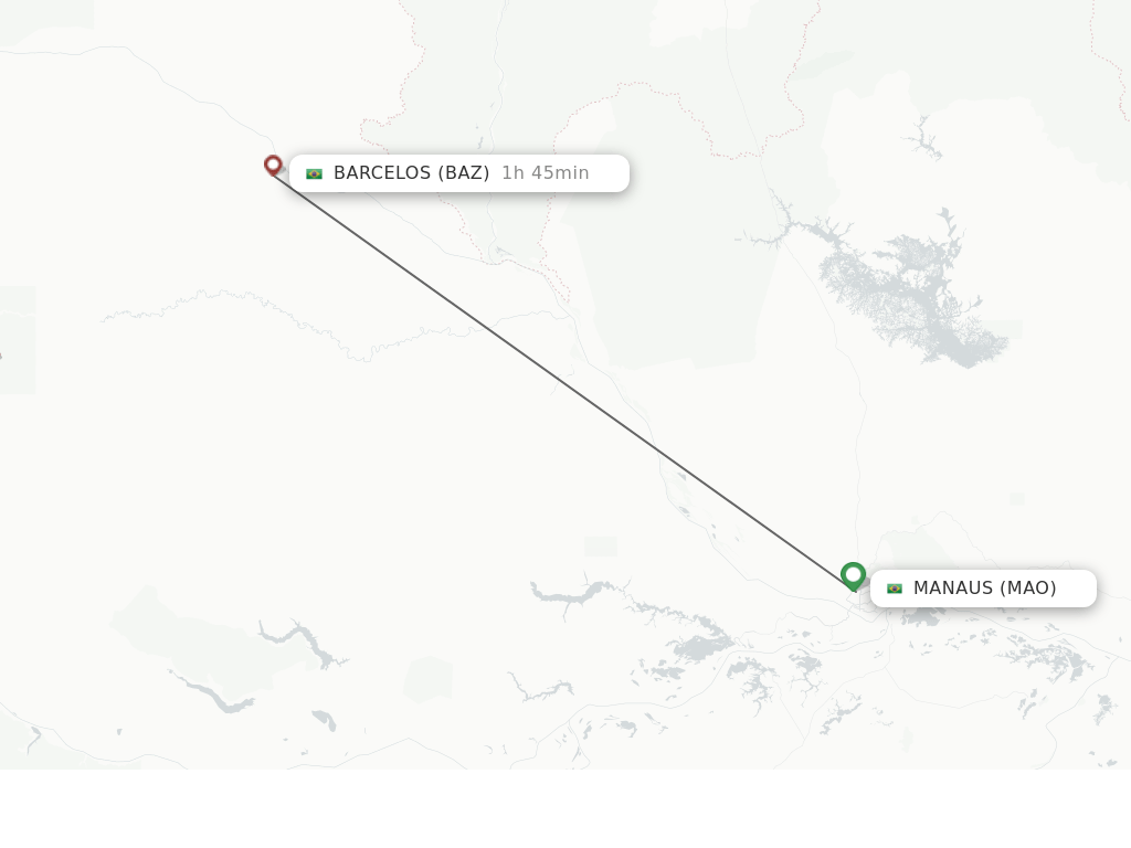 Direct (nonstop) flights from Manaus to Barbelos schedules