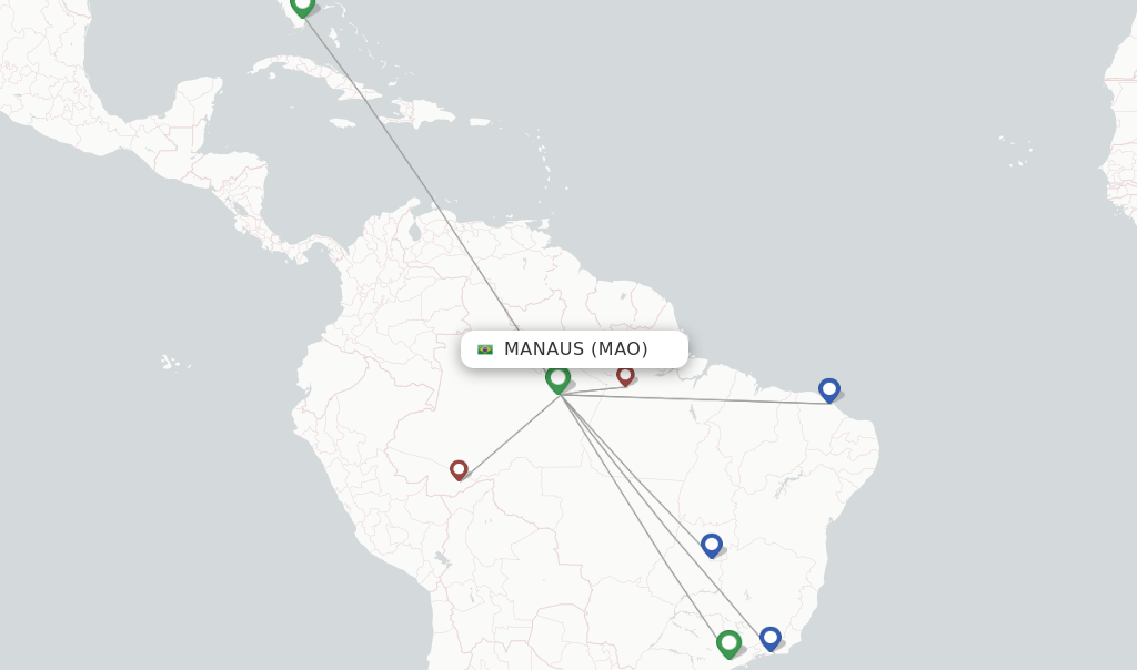 Gol flights from Manaus, MAO
