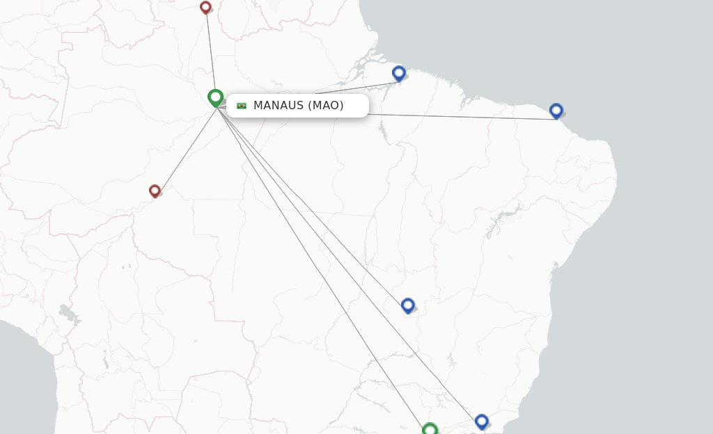 LATAM Airlines flights from Manaus, MAO