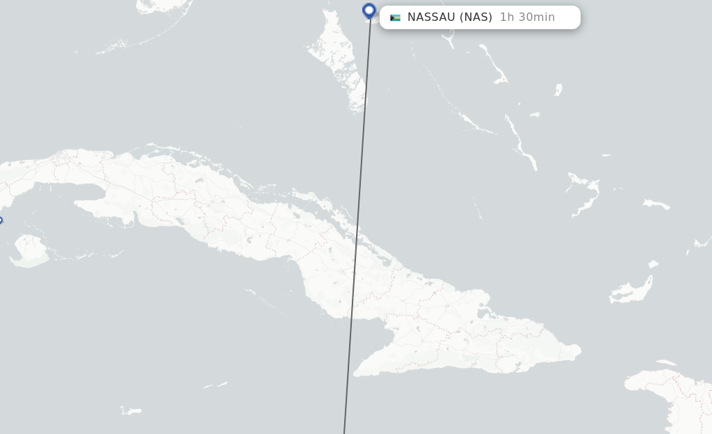 Direct (nonstop) flights from Montego Bay to Nassau schedules