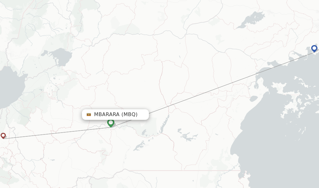 Direct (nonstop) flights from Mbarara Airport (MBQ)