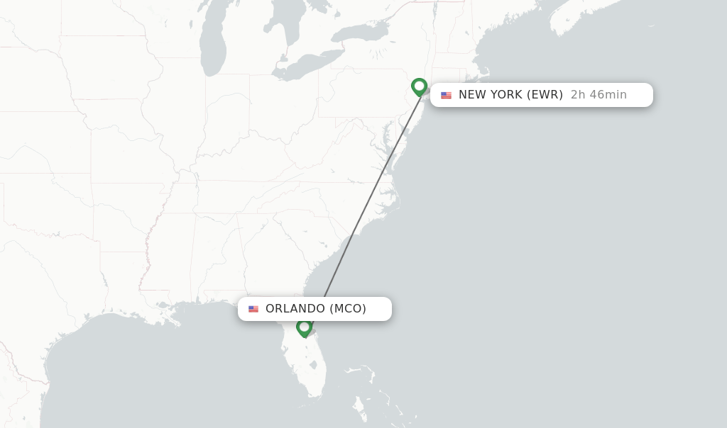 Direct (nonstop) flights from Orlando to New York schedules