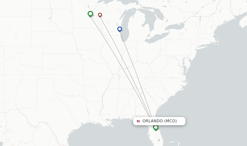 Sun Country Airlines flights from Orlando, MCO