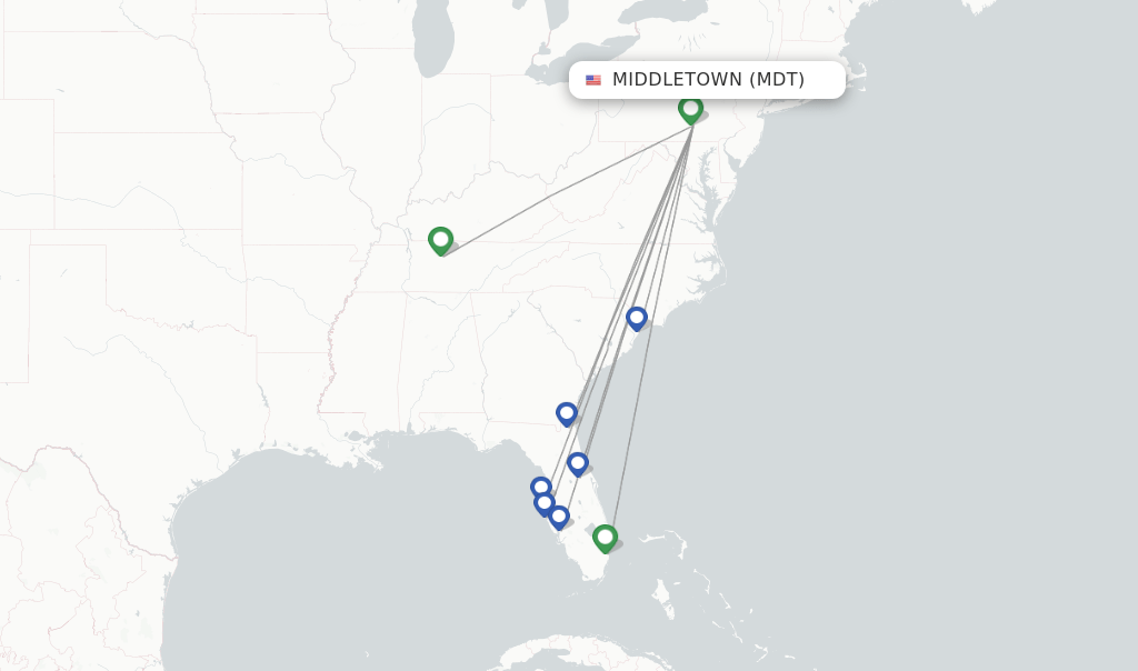 Allegiant Air flights from Middletown, MDT