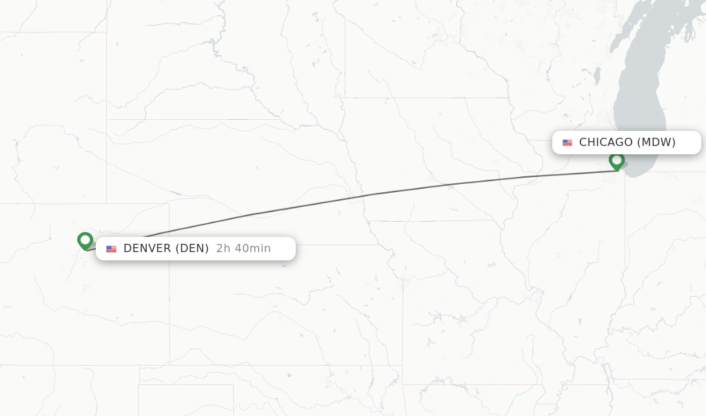 Direct (nonstop) flights from Chicago to Denver schedules