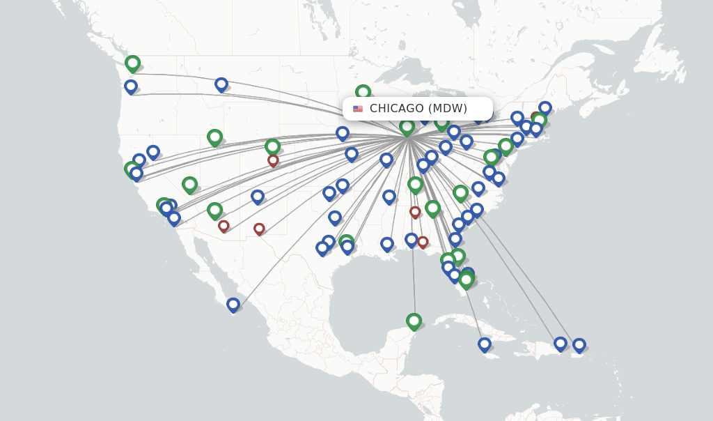 Southwest flights from Chicago, MDW
