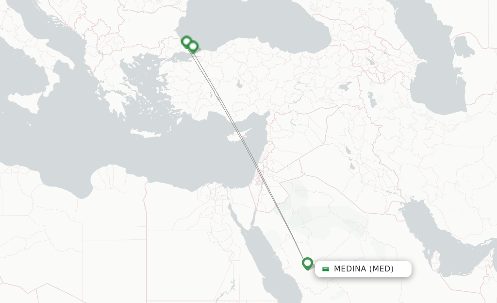 Turkish Airlines flights from Madinah, MED